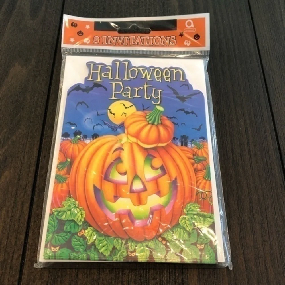 Amscan Halloween Invitations 4 Fill-In Packs NWT